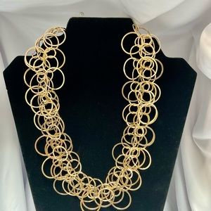 14K gold circle necklace, 20”, TURKEY, HANDMADE, Istanbul, VINTAGE